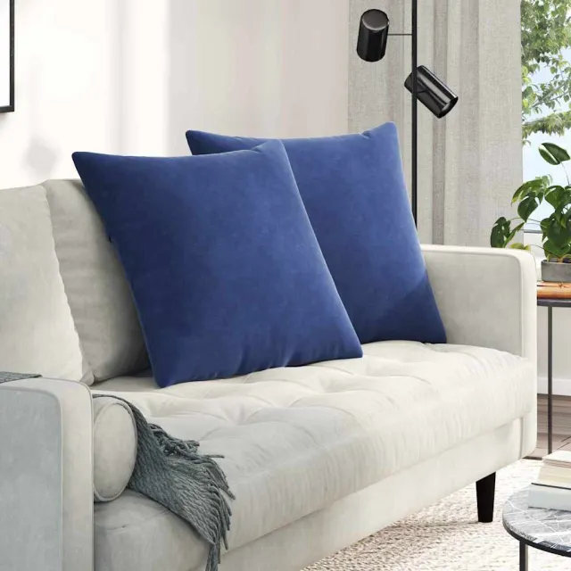 vidaXL Sofa Kussens 2 st fluweel Donkergroen 60 x 60 cm