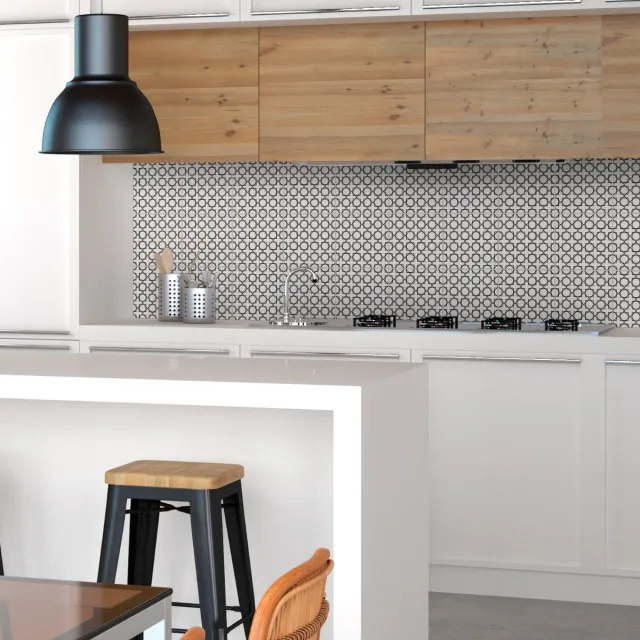 Ambiance Sticker Muurstickers voor keuken en badkamer - 9 Oosterse Marrakech cementtegelstickers - 9 stickers 10x10cm Multi color