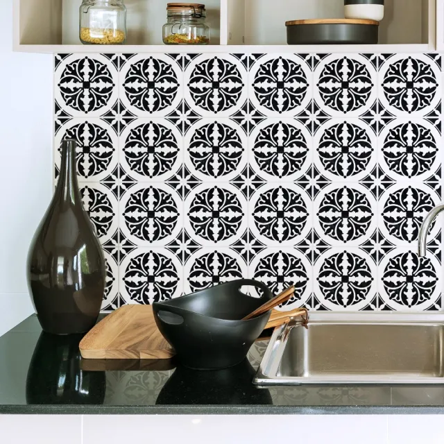 Ambiance Sticker Zelfklevende tegelmuurstickers voor keuken en badkamer - 24 Azulejos Mauricio tegelstickers - 24 stickers 10x10cm Multi color
