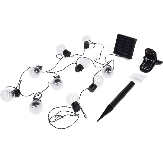 Benson Lichtsnoer op zonne-energie - 10 LED lampen - 6 meter - IP44 - Automatische inschakeling