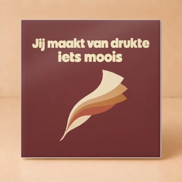 Bedruk King Retro jaren 70 Tegel 'Deze juf houdt 30 lichtjes brandend' – Vintage decoratieve tegel voor leerkrachten en onderwijsfans - 15 x 15 cm Wit
