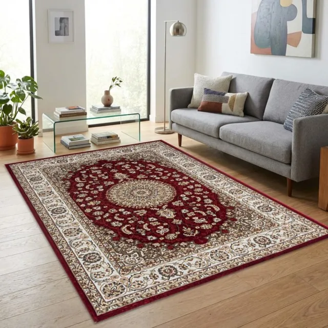 TapisTrend Oosters tapijt Rood 200x290 cm Klassiek met bloemenmedaillon voor de woonkamer, slaapkamer en eetkamer