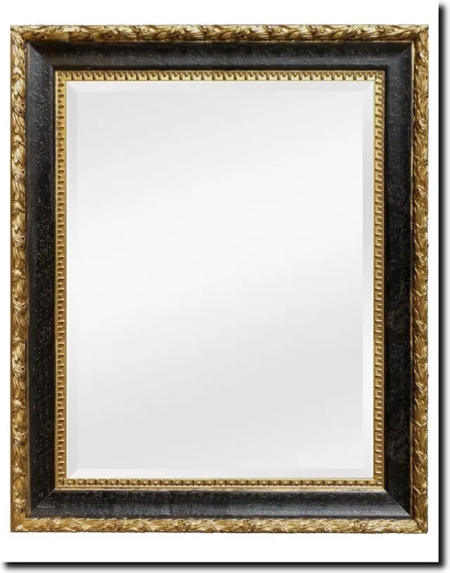Barokspiegel® Made in Italy Klassieke Spiegel met unieke lijst! Ponzio Antiekgoud-zwart