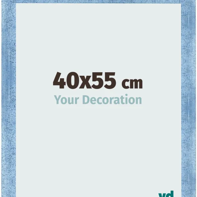 yd. Your Decoration - Fotolijst 40x55 cm - MDF - Helder Blauw Geveegd - Pisa
