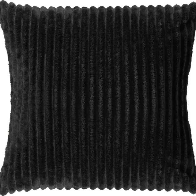 Dutch Decor MART - sierkussen 45x45 cm - zacht ribfluweel - corduroy - Raven - zwart - Inclusief binnenkussen - Luxe kussens voor woonkamer & bank