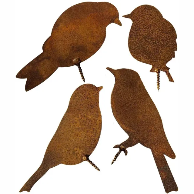 sojupcal Metalen Boom Prikker - Tuindecoratie - Tuin - Tuin decoratie voor buiten - Metalen Vogel - 16.5*12cm Roest
