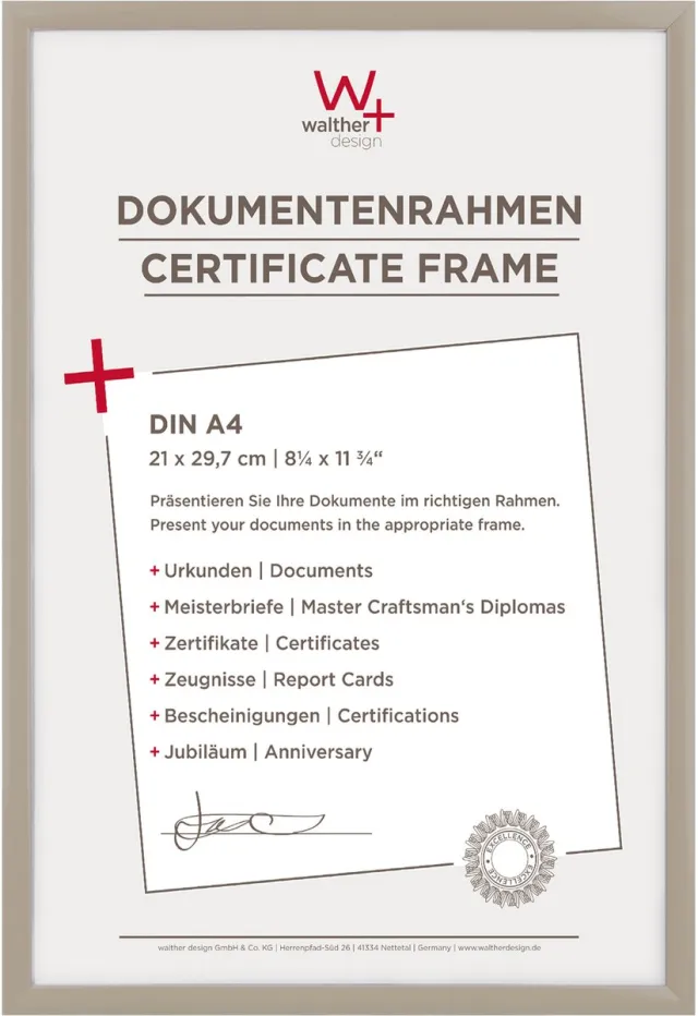 Walther New Lifestyle - Kunststof lijst - Fotoformaat 21x30 cm - Grijs