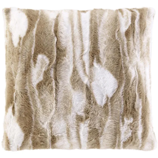 Douceur d intérieur Douceur d'intérieur - Sierkussen - Kussen met decoratieve hoes in bontlook CHAYENNE, 40 x 40 cm, beige