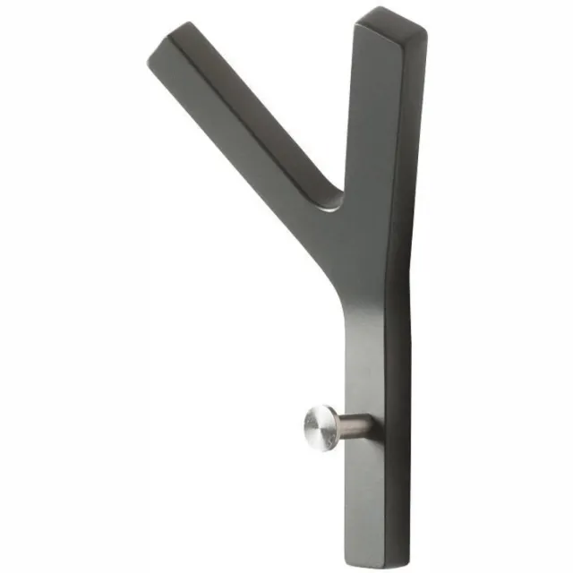 Hoigaard Y-Haak Antraciet – Scandinavische design kapstokhaak van gelakt hout (36 cm)