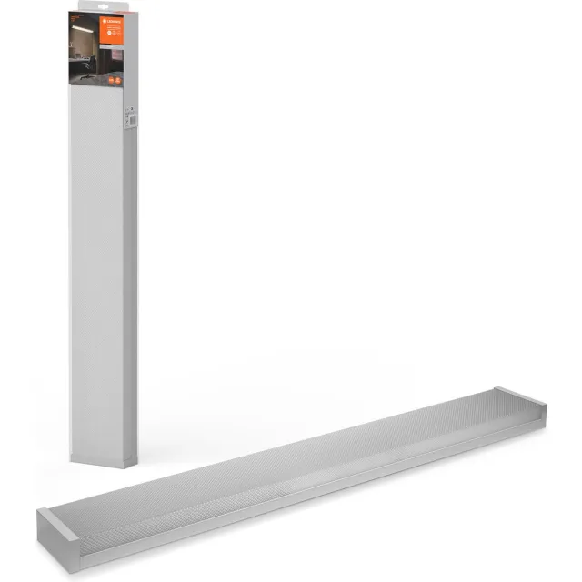 LEDVANCE OFFICE LINE kantoorplafondlamp met prismatische diffuser in wit, 1,2 m lang, 40 W / 4600 lm, koel wit (4000 K), functioneel ontwerp voor kantoortoepassingen, CRI 80, IP20, dimbaar.