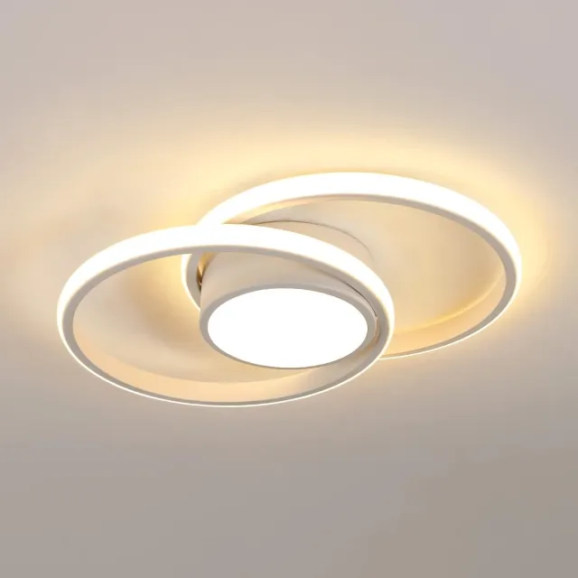 Haobosic LED Plafondlamp - Rond Aluminium Wit - 42W Warmwit (3000K)