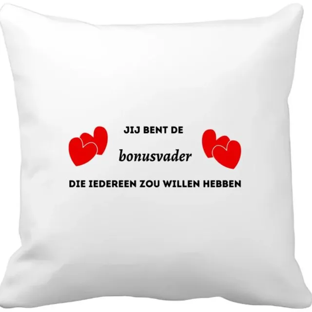Akyol jij bent de bonusvader die iedereen zou willen hebben Kussen hoes - Vader - geweldige bonusvader - liefste bonusvader - verjaardag - cadeau - kado - bedankje - geschenk - 40 bij 40 cm Multicolor