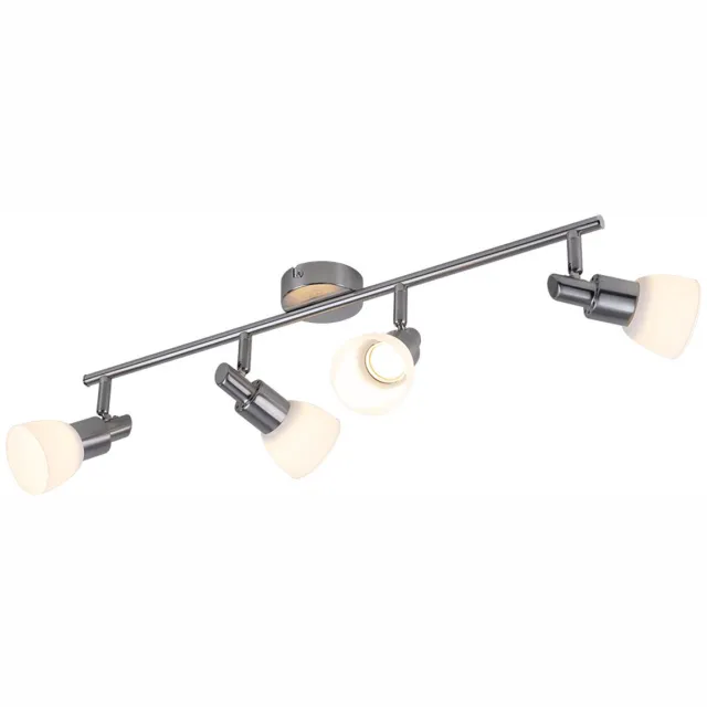 Wofi LED plafondspot woonkamer slaapkamer spot strip lampen beweegbare WOFI 9361.04.64.0000 zilver