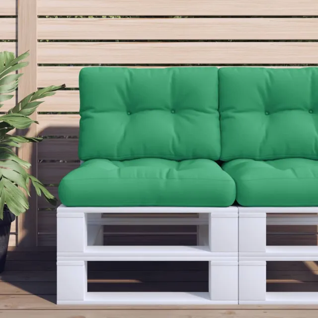 vidaXL Palletkussens 2 st stof groen