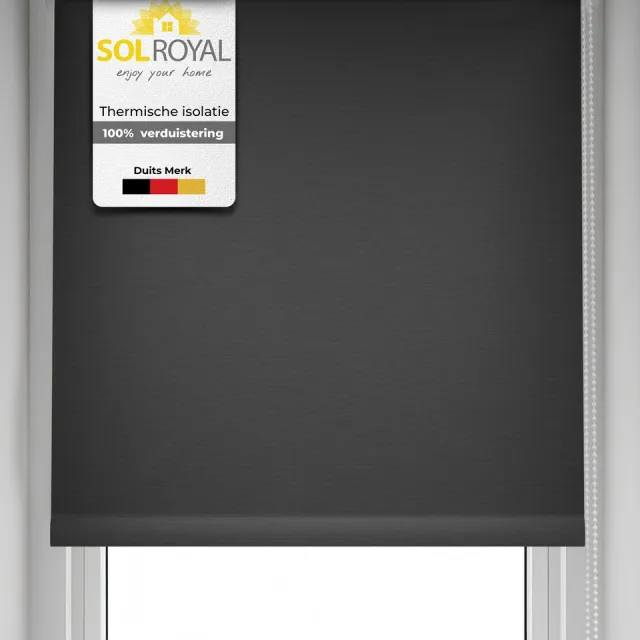 Sol Royal SolReflect T42 Thermisch rolgordijn verduisterend 110x160 cm antraciet - Gordijn voor Ramen Deuren met zilver coating - zonder boren