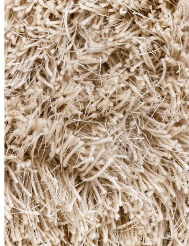 Must Living Crown vloerkleed rond polyester beige - Ø200 cm Naturel