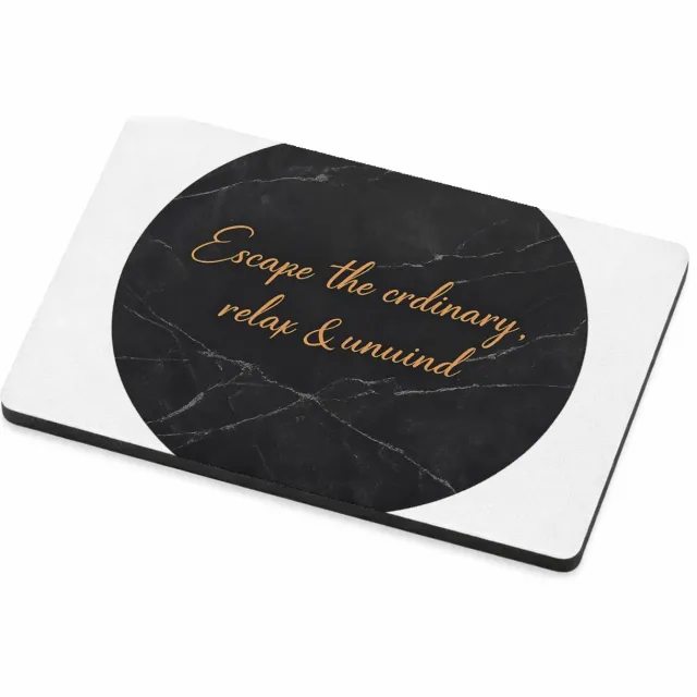 Mr Cadeautjes MDF magnetische fotolijst 7,5 x 5 - design Minimalistische wellness-tekst op een rustige natuurachtergr | cadeau Wit