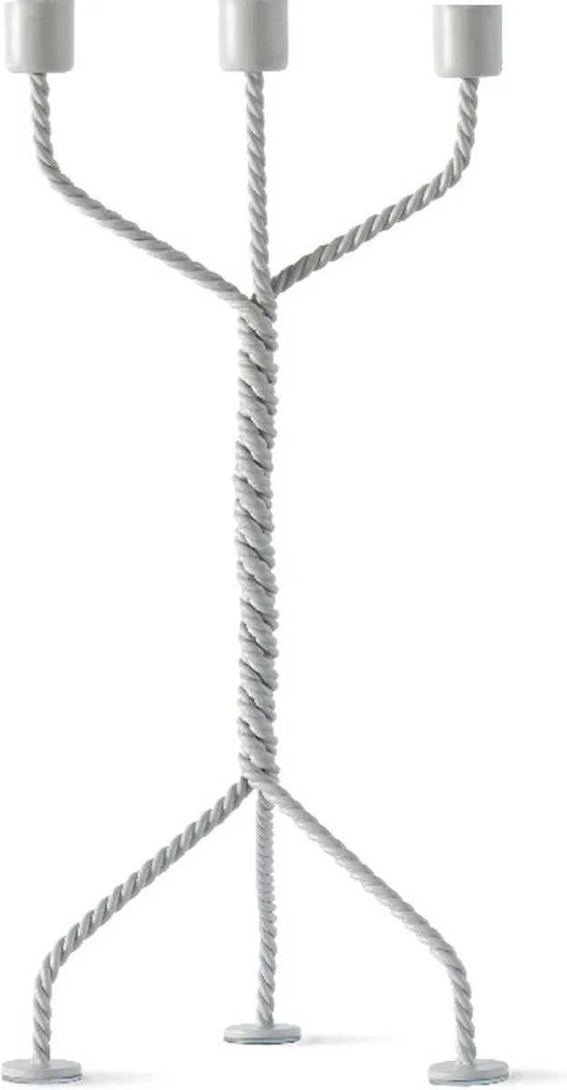 Werkwaardig Gedraaide Kandelaar Lichtgrijs / Twisted Candleholder Lightgrey | Ward Wjnant voor Werkwaardig.