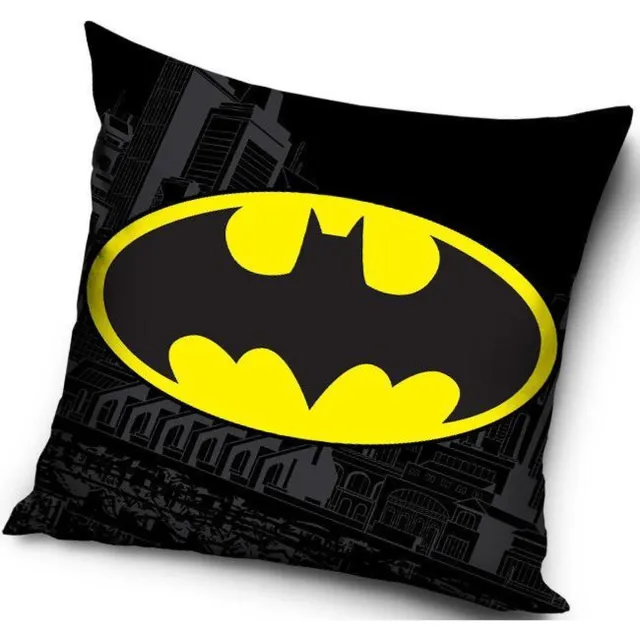 Batman Kussensloop met rits - 40 x 40 cm - Polyester zwart0