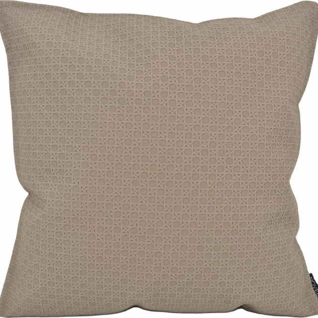 NOVÉE Embossed Taupe | 45 x 45 cm | Kussenhoes | PU Leder