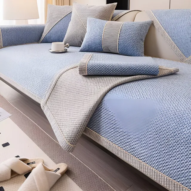 E-Shop4u Bankhoezen - D-Luxe Bankhoes - 90x180cm - Blauw