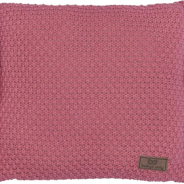 Baby's Only Gebreid sierkussen babykamer Robust - Framboos - 40x40 cm - Inclusief kussenvulling
