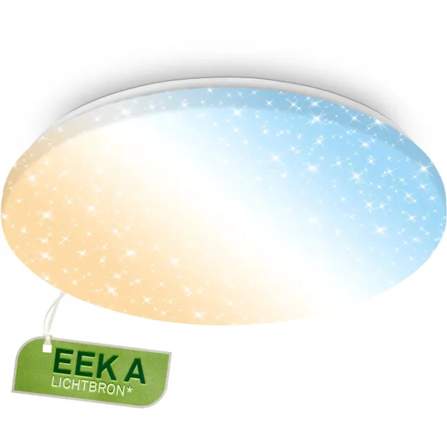 B.K.Licht BRILONER Verb A - Plafondlamp - EEK A* lichtbron - dimbaar plafonniere - CCT - met afstandsbediening - wit - Ø48cm