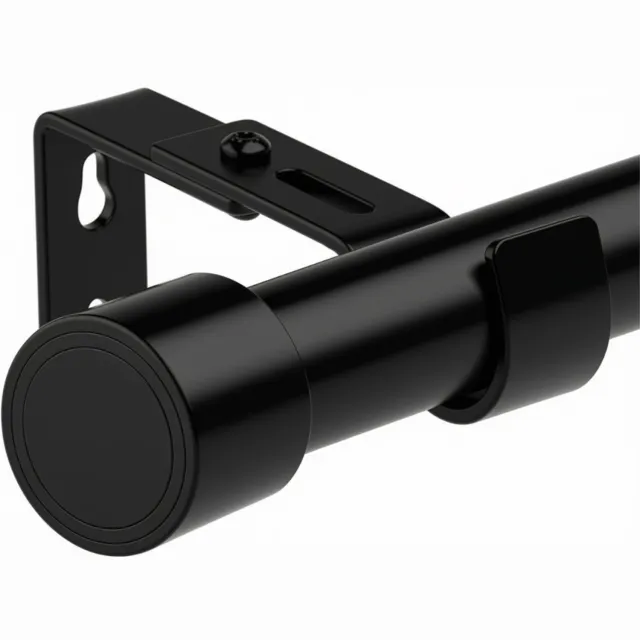 VELZINO® Gordijnrails Uitschuifbaar - Gordijnroede - Gordijnstang - 84-150 cm - Zwart