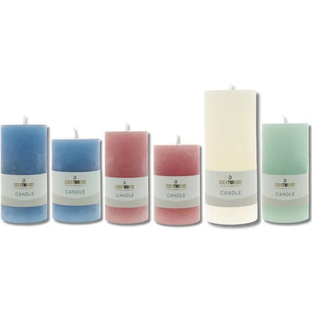 Scentmoods Rustieke Kaars Set Festive Delight – Sfeervolle Stompkaars en Dinerkaars voor Feestelijke Gezelligheid
