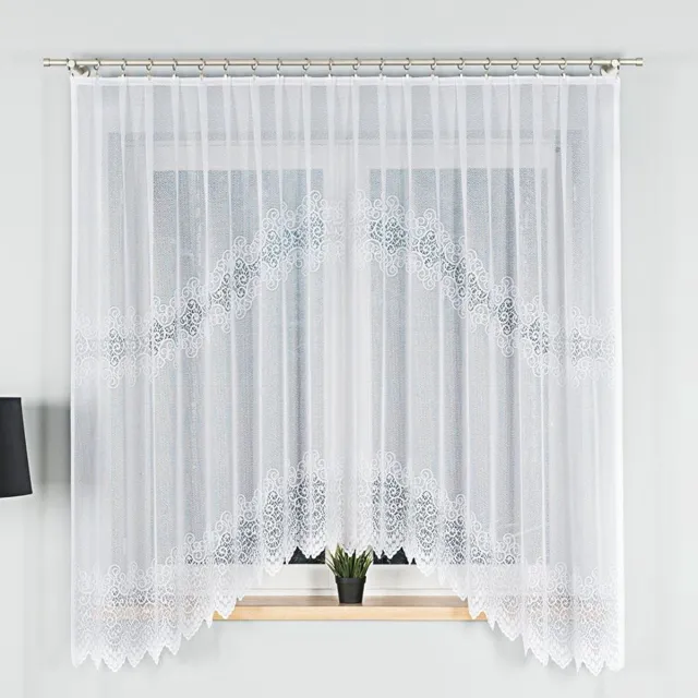 Markizeta Violetta - Kant-en-klare Jacquard Gordijn - 300x180 cm - Wit