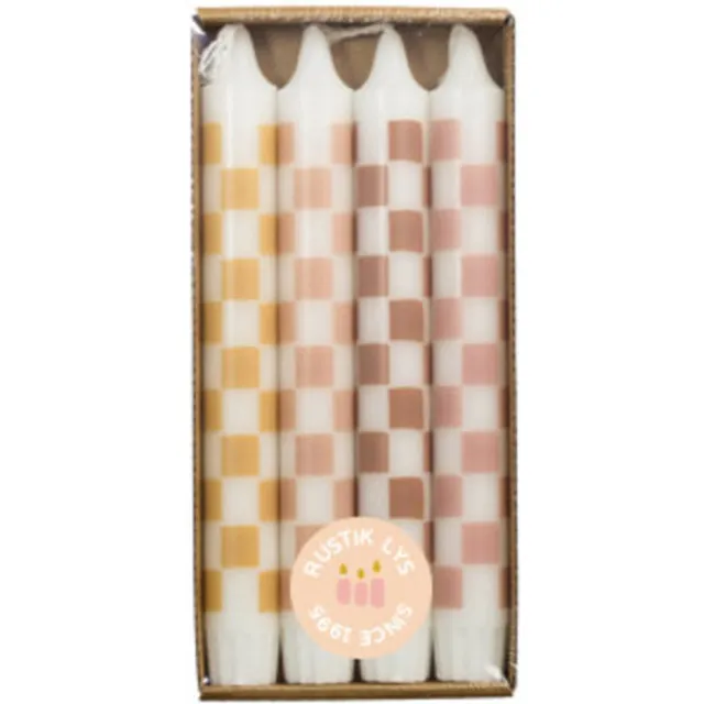 Rustik Lys BY KIMMI ECO FRIENDLY STEARINE DINERKAARS CUBE Geel