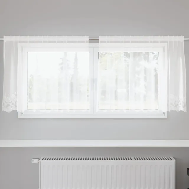 vidaXL Kantgordijn Wit 200 x 120 cm Polyester