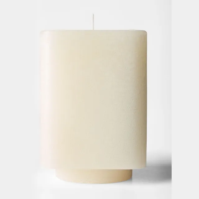 HEMA Stompkaars 9x9x13cm rustiek ivoor (ivoor)