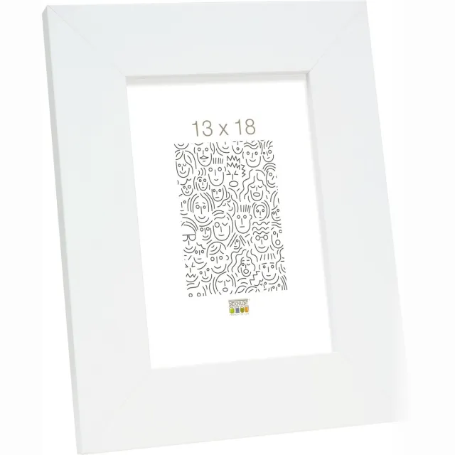 Deknudt Frames fotolijst S43BK1 - tijdloos wit - breed - foto 13x18 cm