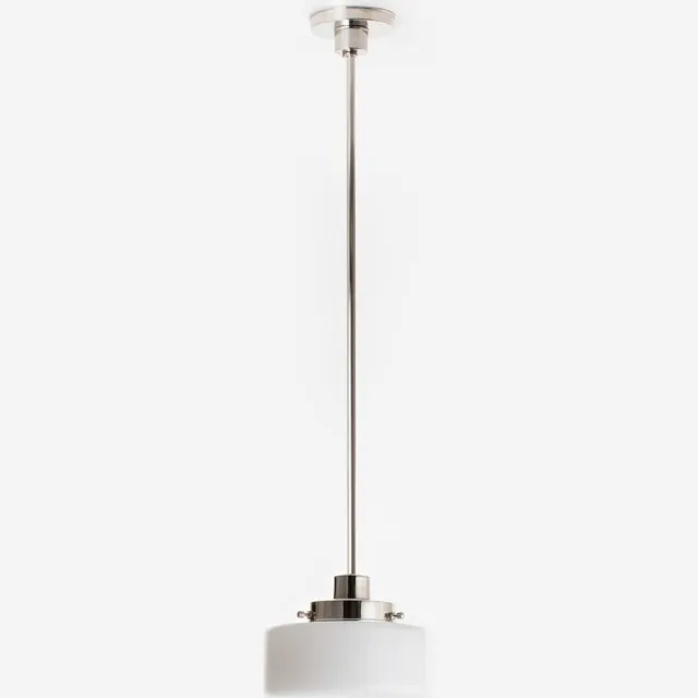 Coloured by Art Hanglamp Low Cilinder Ø 20 20's Nikkel - Art Deco Trade
