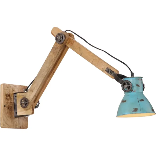 vidaXL Wandlamp 25 W E27 96x15x20 cm verweerd blauw