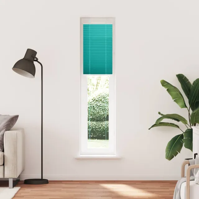 vidaXL Plissé rolgordijn 40x200 cm stofbreedte 39,4 cm petrol groen
