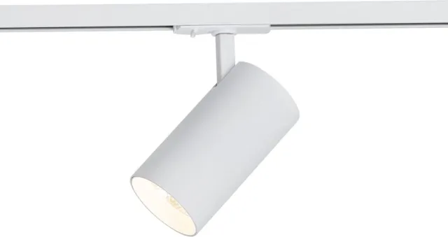 QAZQA Professional iconic mark - Moderne LED Spot railsysteem verlichting, railverlichting - 1 lichts - Ø 8 cm - Wit - Woonkamer | Slaapkamer | Keuken