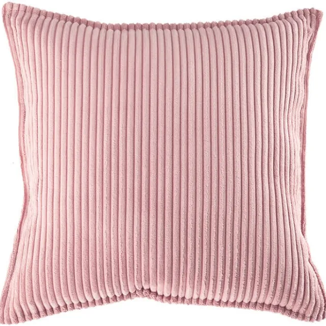 Wigiwama Roze Mousse blokkussen, ribstof, 45 x 45 cm, set van 2 Zie foto