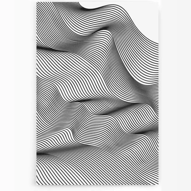Walljar Abstract Line Art V - Muurdecoratie - Poster Multi