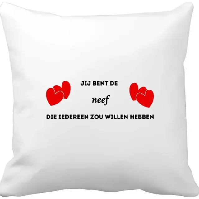 Akyol jij bent de neef die iedereen zou willen hebben Kussen hoes - Neef - geweldige neef - liefste neef - verjaardag - cadeau - kado - bedankje - geschenk - 40 bij 40 cm Multicolor