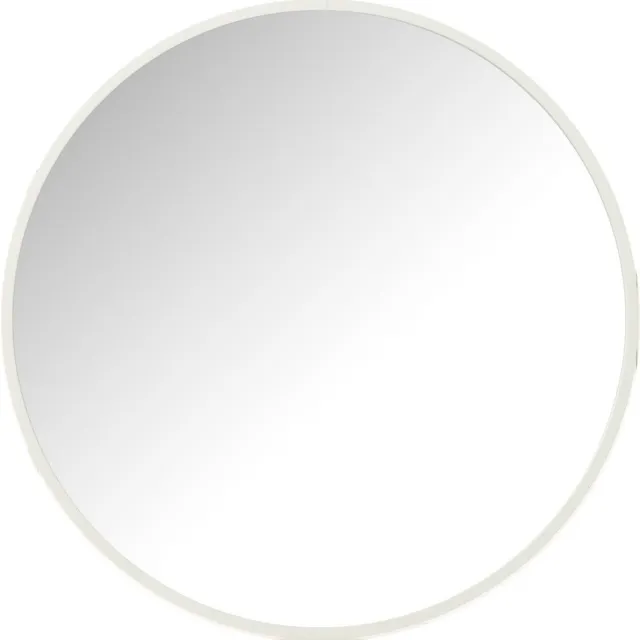 J-Line spiegel Rond - glas/metaal - wit - small - Ø 40 cm