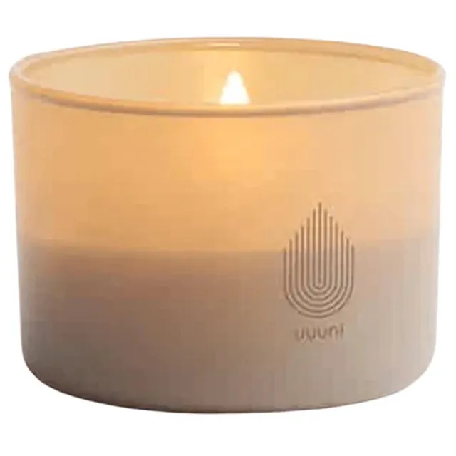 Uyuni Glass LED-kaars - Beige - 8,2 cm x 6 cm