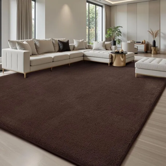 Provento Groot Grijs Wasbaar Pluizig Tapijt 160x230 voor Woonkamer en Slaapkamer Any