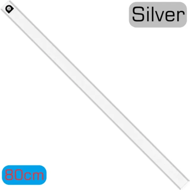 TLVX LED Lamp met Beweging Sensor Oplaadbaar / Draadloos / 5V / USB / Accu / 80CM / 152 LED’s / Dimbaar / Kastverlichting / Keuken lamp/ Instelbare Licht Kleur / Smart LED verlichting / Magnetische plakstrips / Light Motion Sensor / Zilver Frame Wit licht