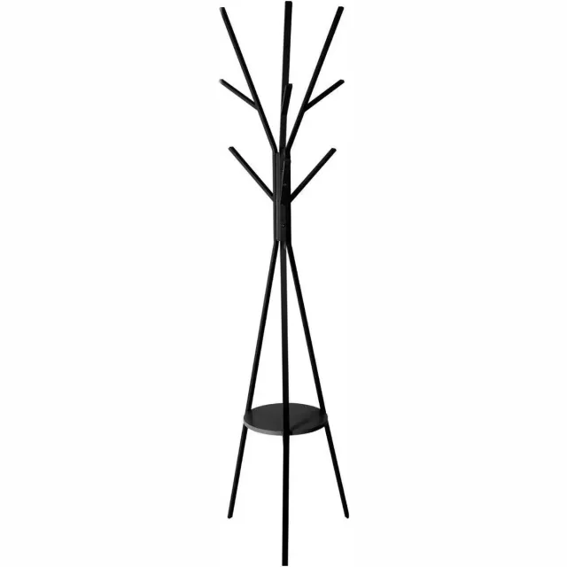 Sphera Kapstok - 42 cm x 180 cm - Metaal/Hout - Zwart