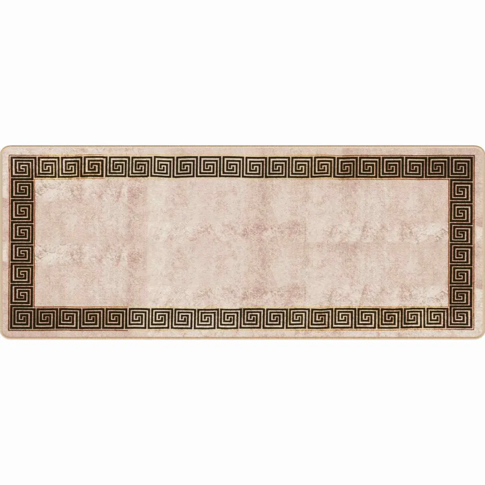 vidaXL Vloerkleedloper MARSA Beige en zwart 80 x 200 cm