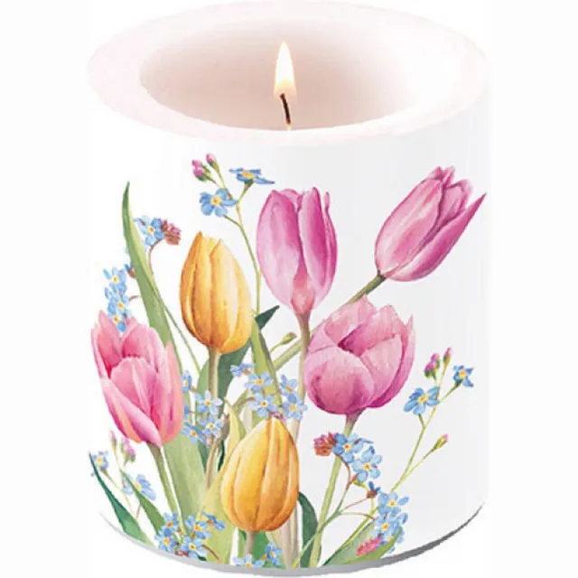 Ambiente Kaars - Tullips - 45 branduren Wit