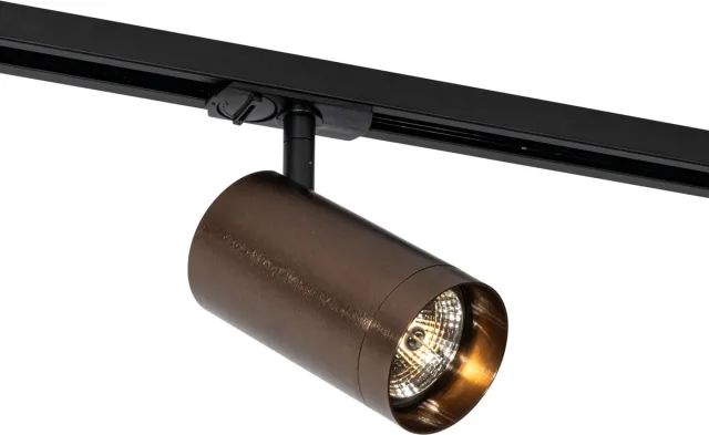 QAZQA jeana luxe - Moderne Spot railsysteem verlichting, railverlichting geschikt voor led - 1 lichts - Ø 7.6 cm - Brons - Woonkamer | Slaapkamer | Keuken Brons - 1 lichts