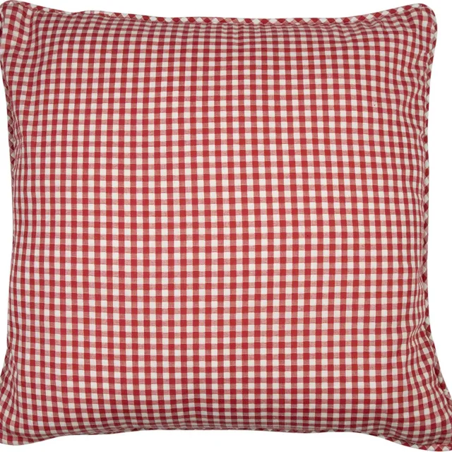Mars & More kussen katoen rood ruit 55x55cm